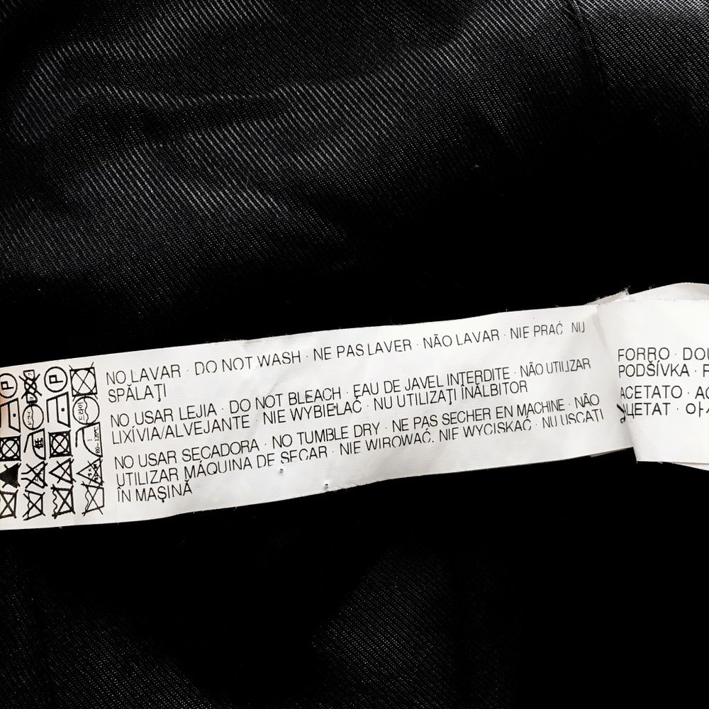 Zara Basic Wool Button Up Collared Black Topcoat - image 8